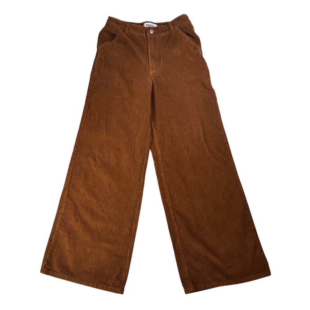 RSQ Womens Brown Corduroy Wide Leg Carpenter Pants High Rise Size 26